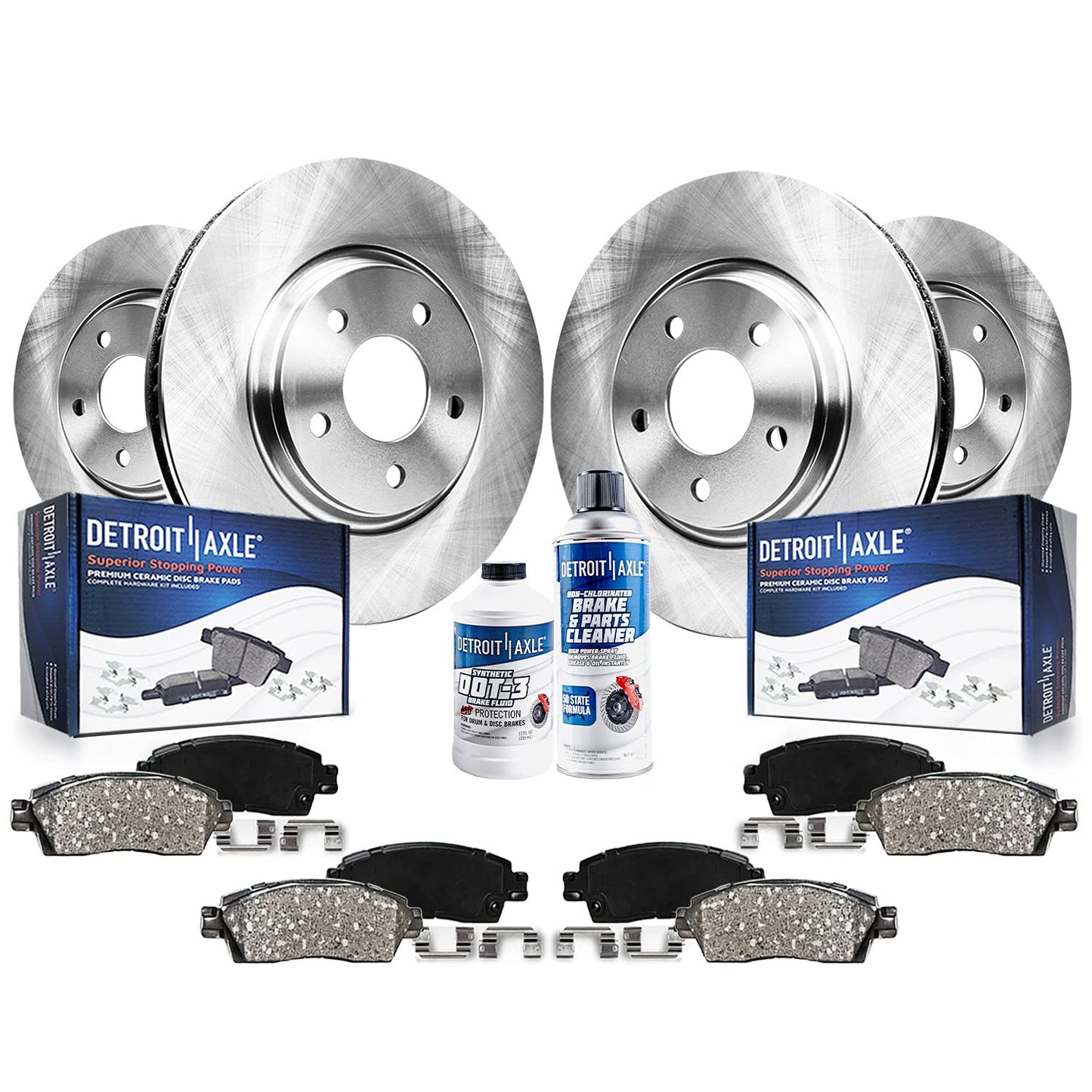 Detroit Axle - 3.6L Brake Kit for 2010-2015 Chevrolet Camaro, Front & Rear Disc Brake Rotors Ceramic Brakes Pads 2011 2012 2013